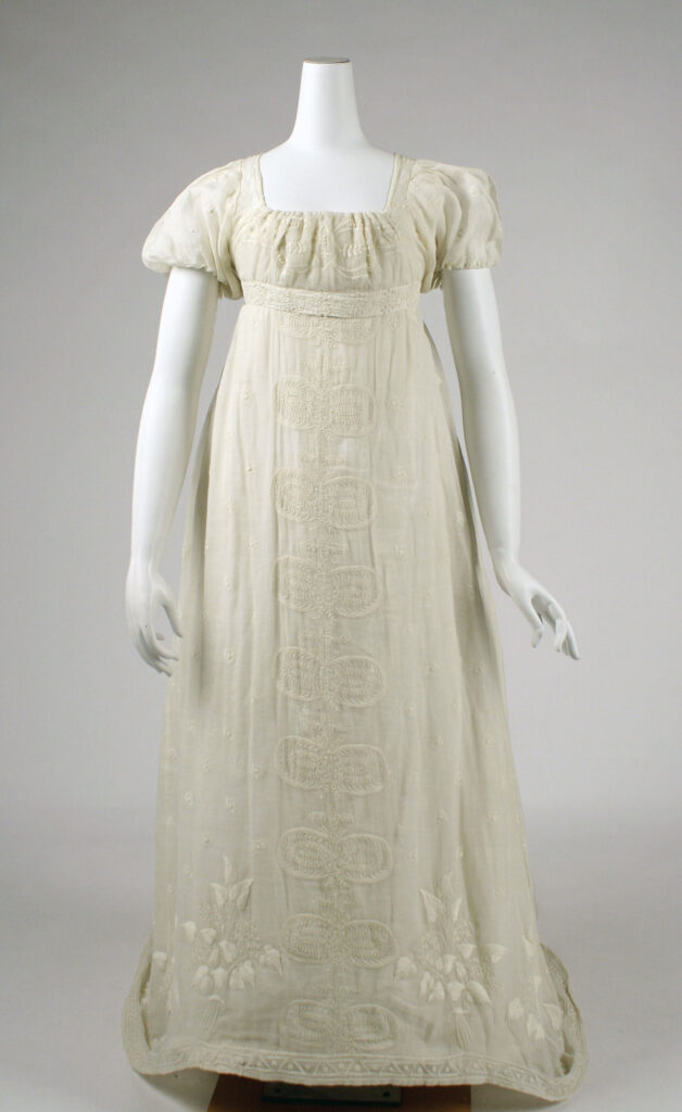 Empire waistline dress from the Metropolitan Museum of Art collection