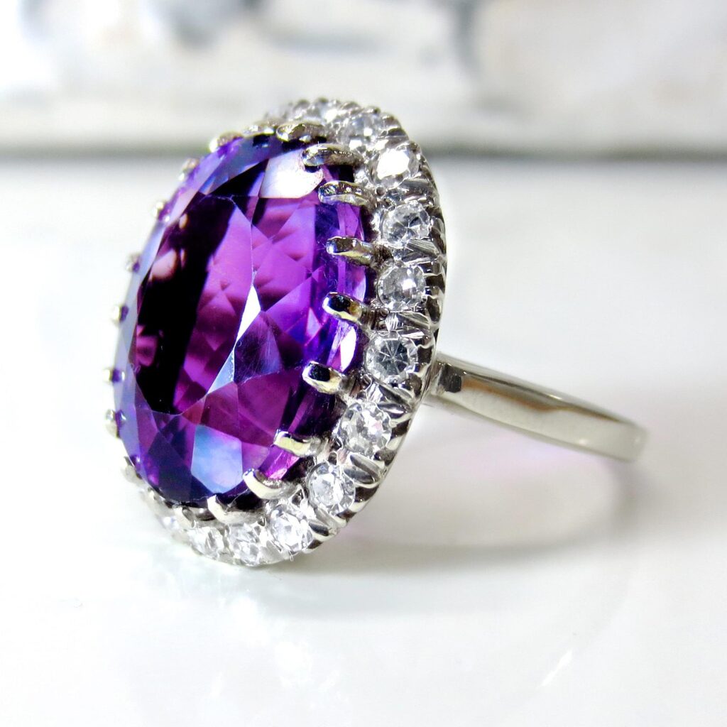 ring with a halo setting